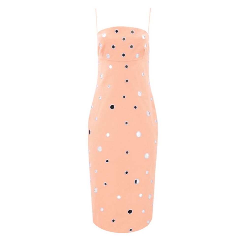 Alexis Malia Midi Dress with Mirrored polka dots NWT